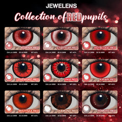 YICKYUE  -  Red Color Contact Korean Big Eyes Lens Vampire Cosplay Contacts New Arrive Makeup High Quality Fast Shipping