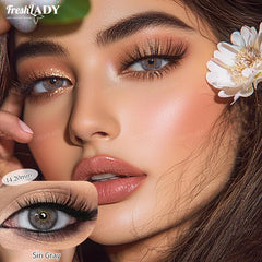 YICKYUE  -  1 Pair Siri Series Colored Contact Lenses Natural Brown Pupils Eyes Contact lenses Green Soft Contacts 14.20mm