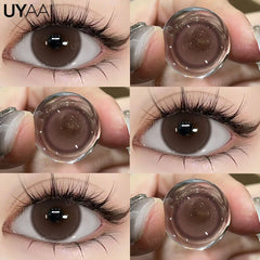YICKYUE  -  1 Pair Cosplay Pink Lenses for Eyes Anime Lenses for Halloween Nezuko Colorcon y2k Eye Contacts Cosmetic Red Lens Cosplay