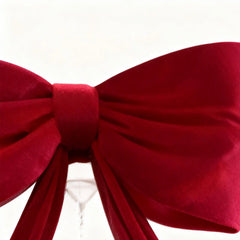 YICKYUE  -  Bow Tree Topper 70.8 Inches Large Velvet Holiday Decorations Holiday Tree Top Decoration For Living Room Entryway Party DECORS