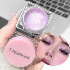 YICKYUE  -  Pink Glitter Highlighter Gel Waterproof Pearlescent Purple Gray Diamond Brighten Lying Silkworm Eyeshadow Liquid Facial Makeup