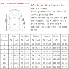 HEARUJOY  -  Men's Oversized Hoodie Black 5XL Hoodies Oversize for Men Funny Print Man Casual Wear Hoody Male Sweatshirt