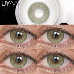 YICKYUE  -  NEW Contact Lens Beauty Blue Lens 14.5mm Big Eyes Color Contact Lenses For Eyes Natual Pupils Cosmetic Lens Makeup Gray