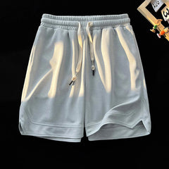 HEARUJOY  -  Cool Sportswear Running Shorts Men'S Solid Shorts Casual Elastic Waist Drawstring Summer Beach Shorts Bermuda Masculina Academia