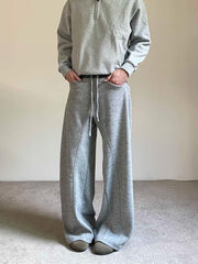 HEARUJOY  -  American Lazy Loose ey Wide Leg Knife Sweat Pants Spring Autumn Drape Sports Men Women Casual Long Pants Casual Pants