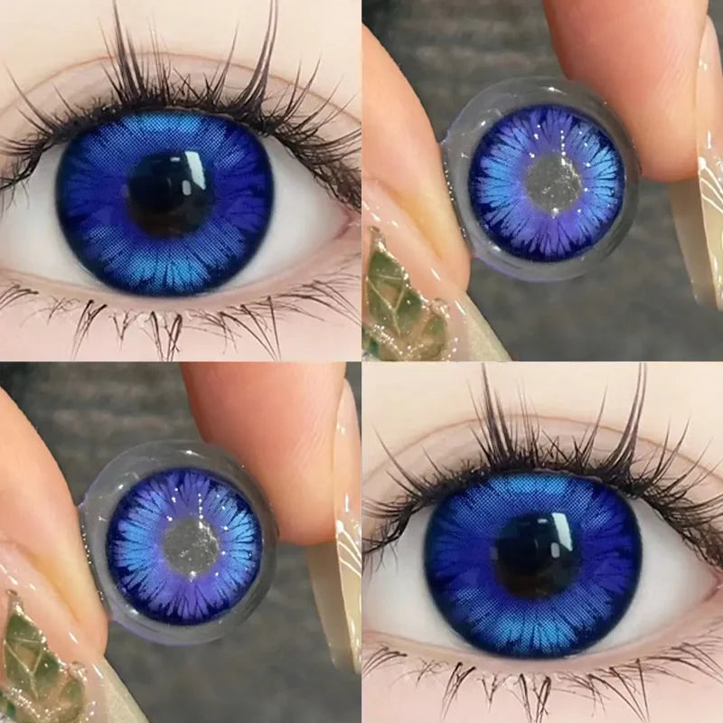 YICKYUE  -  1pair New Color Contact Lenses for Eye With Prescription Grey Contacts Brown Lenses Yearly Fashion Lens Colorcon Contacts
