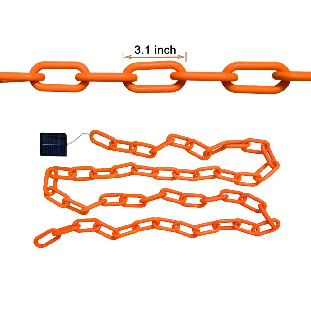 YICKYUE  -  2/3M Halloween Plastic Chain Lights Props Chains with 8 Lighting Modes String Lights for Skeleton Dog Spooky Outdoor Decorations
