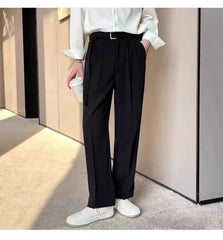 HEARUJOY  -  Korean Men Italian Style Naples Suit Pants Oversized Sagging Sensation Loose Straight Trousers Spring Summer Ins Trendy Pants