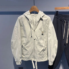 Hearujoy Korean Style Stand Up Collar Jacket for Men New Trendy Men's Jacket Cool Baseball Jacket Cool and Trendy Top