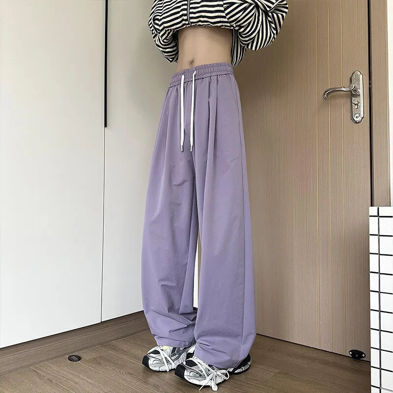 HEARUJOY  -  Wide leg pants men Casual Hiking Pants Unisex Camping Trekking Climbing Rain Pants Outdoor Sports Mountain Women Men Trousers