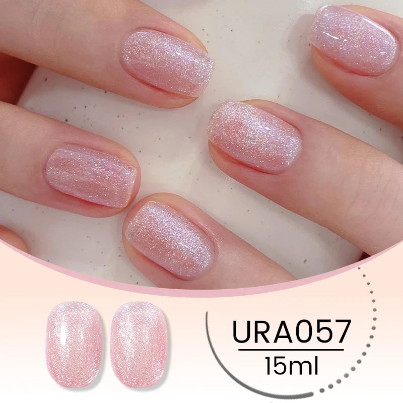 YICKYUE  -  15ml Tender Nude Transparent Gel Nail Polish Nude Pink Color UV Soak Off Gel Varnish Semi Permanent Need UV Light
