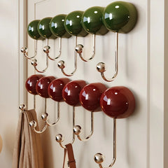 YICKYUE  -  5/7 Hook Dopamine Suction Cup Hook Sturdy Durable No Punching Clothes Hook Bathroom Accessories Home Decoration