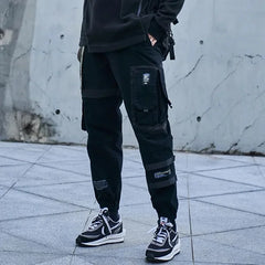 Hearujoy Techwear Cargo Pants Men Pockets Hip Hop Joggers Japanese Streetwear Green Black Trousers Male Loose Casual Outwear