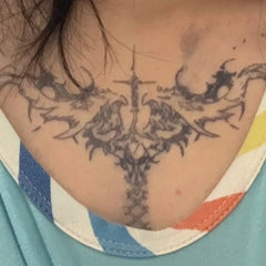 YICKYUE  -  Herbal Cross Chain Temporary Tattoo for Woman Sexy Fake Tattoo Punk Art Tattoo Sticker Waterproof Y2K Tatuajes Temporales