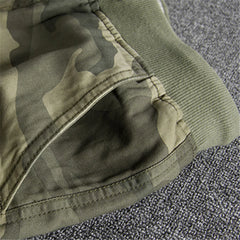 HEARUJOY  -  Summer Men Camouflage Shorts Casual Elastic Waist Comfort Loose Jogging Pants Cotton Cargo Gym Running Shorts Beach Shorts