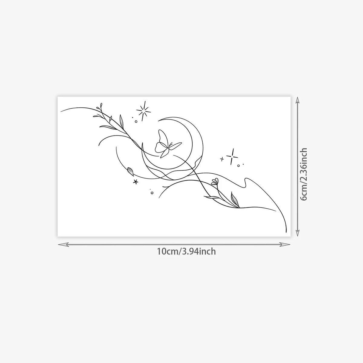 YICKYUE  -  Minimalist Leaf Vine Tattoo Sticker Waterproof Long Lasting Fine Line Temporary Tattoo for Women Finger Hand