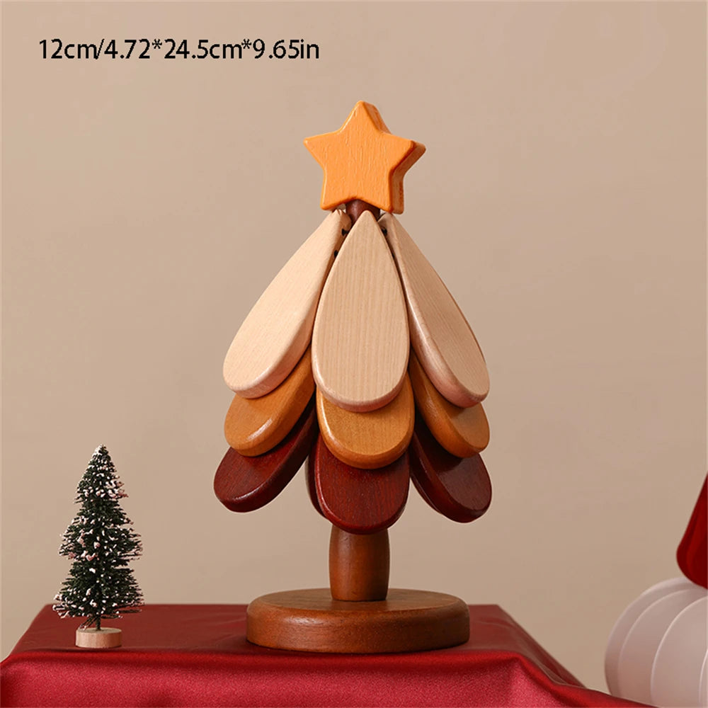 YICKYUE  -  Creative Christmas Tree Insulation Mat Home Cute Cloud Star Decoration Meal Mat Foldable Solid Wood Cup Mat Ornament