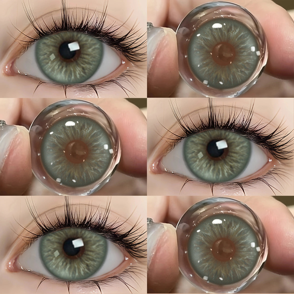 YICKYUE  -  6 Months Disposable Colored Contact Lenses 2Pcs Cleopatra Vivid Brown Breathable Contacts Natural Eye Beauty Eyewear