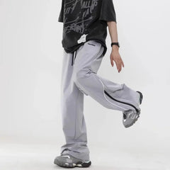 Hearujoy Parachute Sports Pants Joggers Men Korean Oversize Wide Leg Trousers Male Sportswear Casual Loose Streetwear Hip Hop