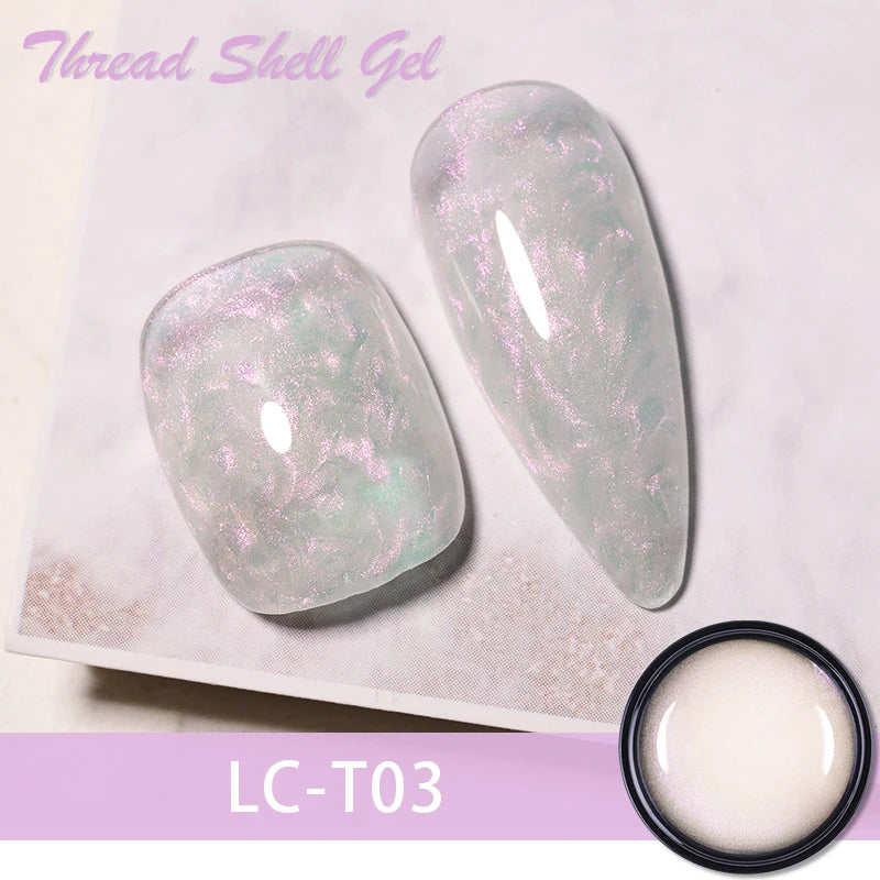 YICKYUE  -  Glitter Gel Nail Polish Black Silver Super Shining Sequins Gel Polish Soak Off UV LED Semi Permanent UV Gel For Nails