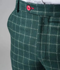 HEARUJOY  -  Autumn Men's Classic Plaid Suits Pants Wool Trousers Italian-style High-waist Slim Casual Fashion Straight leg Long Pant For Men