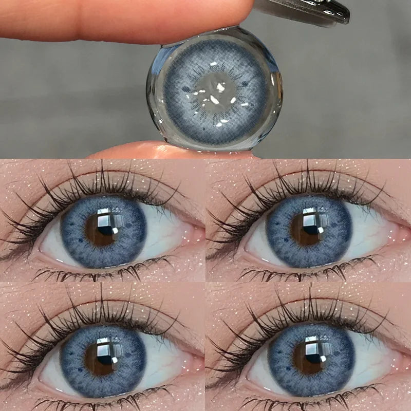 YICKYUE  -  1 Pair New Natural Color Contact Lenses for Eyes Green Pupils Circle Lenses Beauty Lenses Graduated Fashion Cosmetic Lens