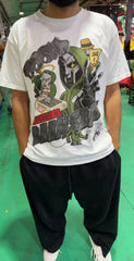 Hearujoy Fashion trend Punk style anime print short sleeve men High Street Hip hop Harajuku oversized T-shirt Street wear casual shirt