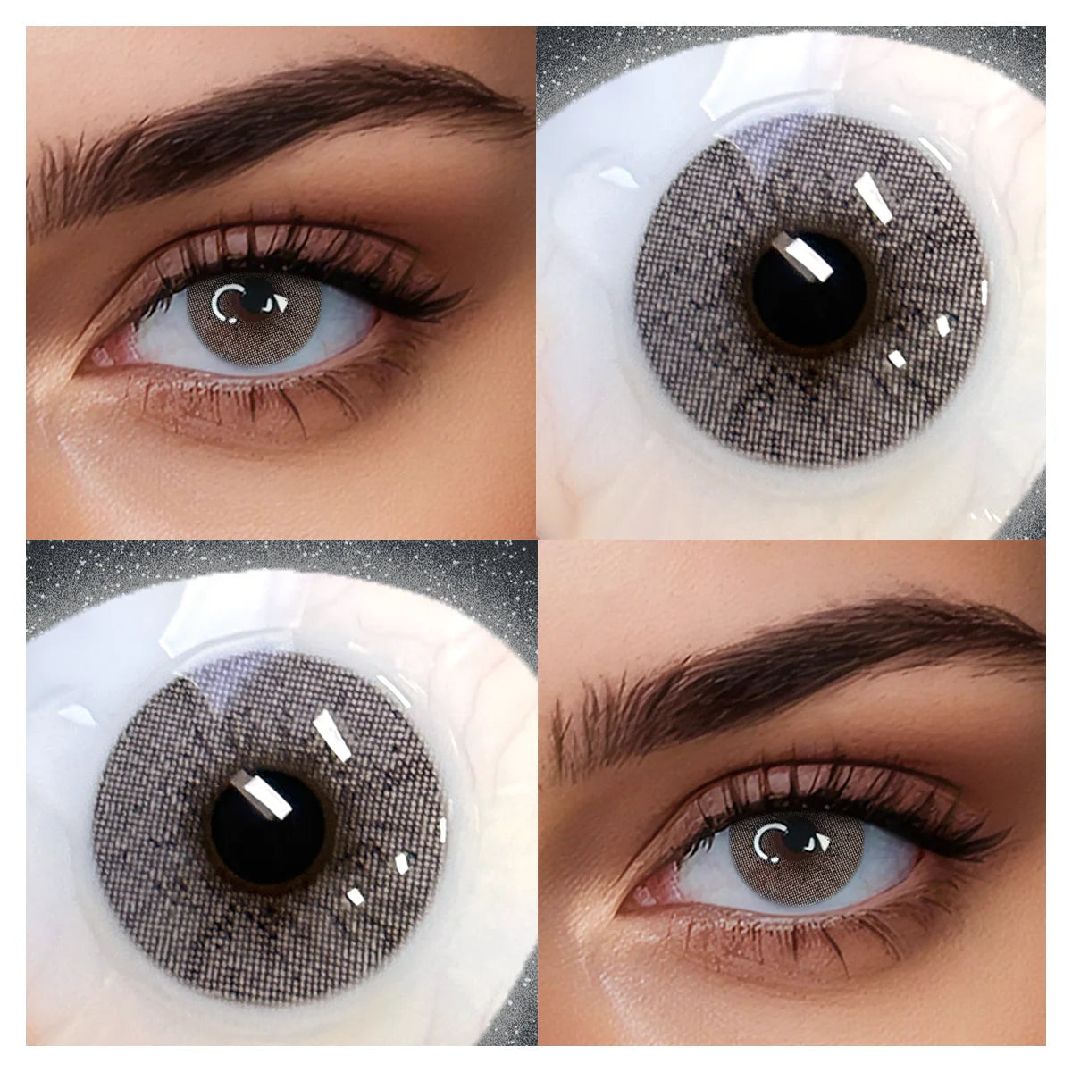 YICKYUE  -  Half Yearly Small Pupil Natural Colored Contact Lenses Soft Lens Cosmetic Eyewear For Women Daily Eye Beauty Makeup