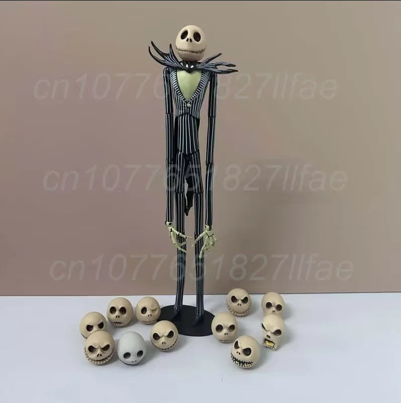 YICKYUE  -  The Nightmare Before Christmas Jack Skellington Action Figure 12 Face Jack Jack Chair Special Version Model Toys Christmas Gift