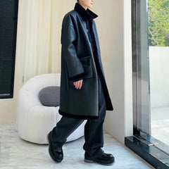 HEARUJOY  -  Winter New Men's Mid-Length Fur Coat American Retro Fashion Trend Casual Loose High Street Windproof Niche Men's Tops