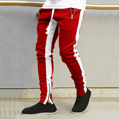 HEARUJOY  -  Mens Four Seasons Fashion Casual Casual Pants Pants Four Seasons Solid Color Fitness Breathable Polyester Korean Fashion Pants