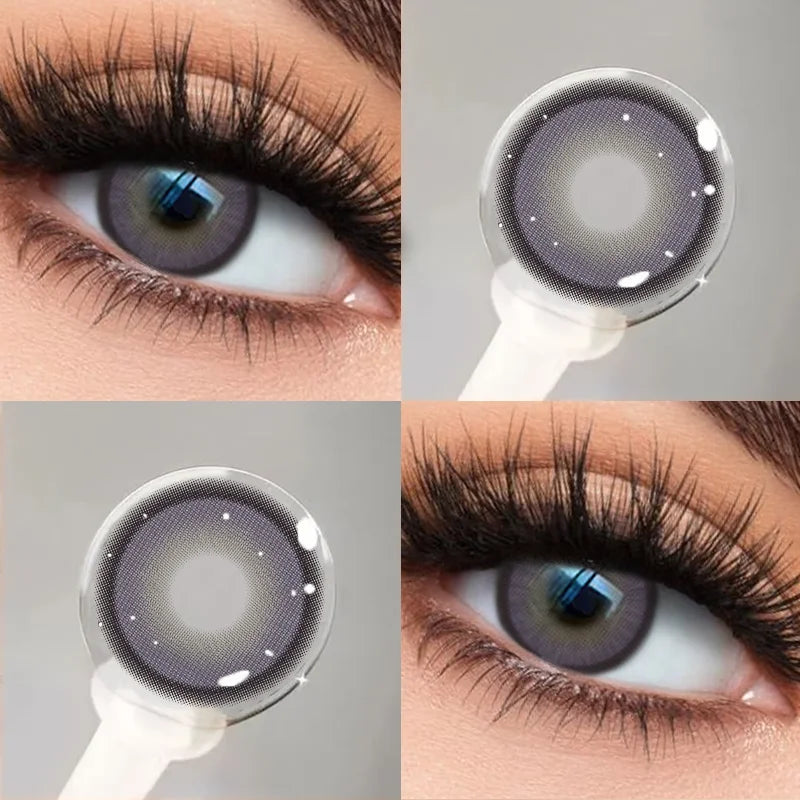 YICKYUE  -  2PCS New Fashion Colored Contact Lenses High Quality Brown Beauty Pupils Colored Contact Lenses Grey Beauty Lenses Yearly