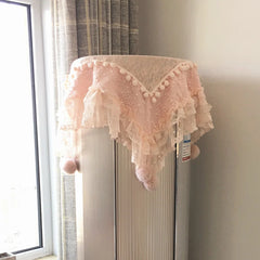 YICKYUE  -  Handmade Lace Tablecloth Bedside Table TV Safe Cover Towel Printer Korean Pastoral Style Creativity Home Decoration Dust Cover