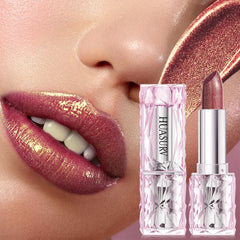 YICKYUE  -  Waterproof Shimmer Lipstick: Pearlescent Fine Glitter Long Lasting Lip Gloss New Arrival for Smooth Shiny Lip Makeup