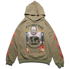 Hearujoy Harajuku Letter Foam Kanye Fleece Pullover Hoodies Men and Women Hip Hop Graffiti Oversized Casual Hooded Sweatshirts