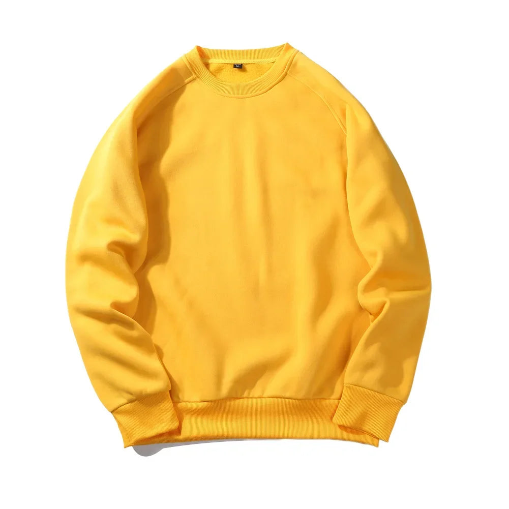 HEARUJOY  -  Men New Hoodies O Neck Sweatshirts Pullover Solid Sweatshirt Loose Sweatshirt Sports Casual 2025 Spring Spliced Slight Strech