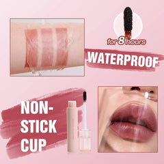 YICKYUE  -  Peel Off Lip Stain Reveal Long Lasting Waterproof Matte Lip Contour Tint Transfer Proof Non-stick Cup Plump Look Lip Gloss