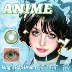 YICKYUE  -  14.2mm Magic Pop Anime Colored Contact Lenses Half Year Prescription Lens Halloween Party Cosplay Cosmetic Eye Beauty