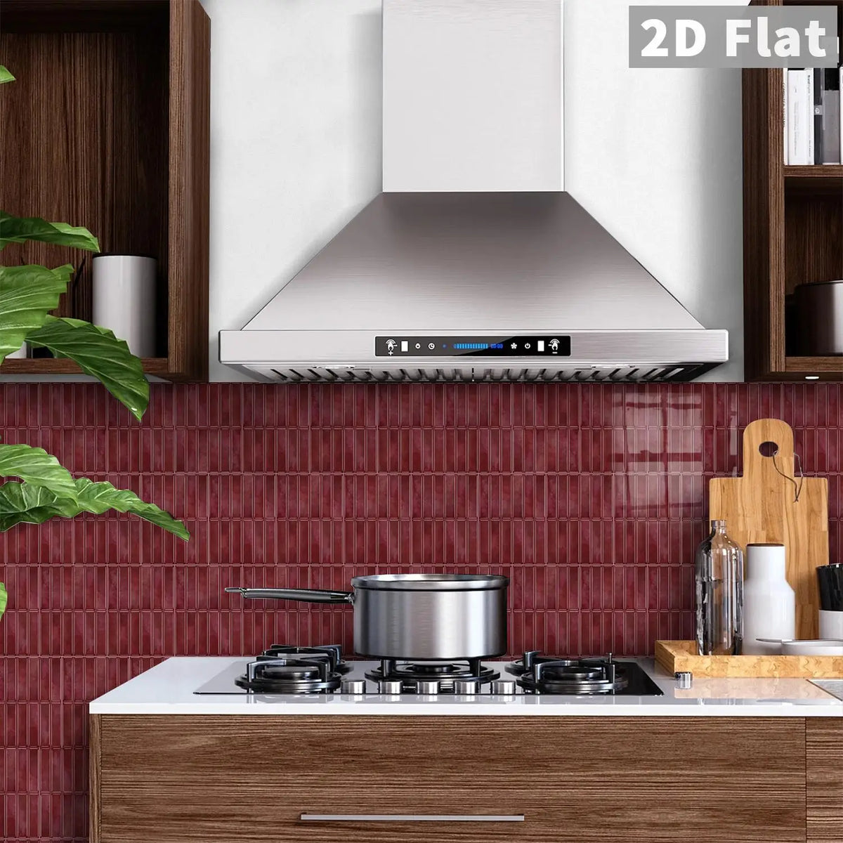 YICKYUE  -  14pcs Self-adhesive tile wall stickers, classic striped design, suitable for kitchens, bathrooms, and home décor.