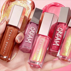 YICKYUE  -  Fashion Fenty Beauty Lip Glaze Moisten Shine Glitter Lip Plumper Makeup For Beginner Liquid Lipstick Female Makeup Cosmetics