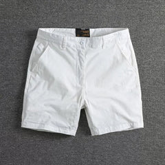 HEARUJOY  -  Summer New Quarter Length Shorts Men Casual Slim Fit Straight Cargo Shorts Stretch Three Quarter Beach Shorts