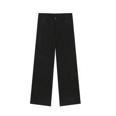 Hearujoy Men's Suit Pants 2024 Summer New French Style Simple Solid Color Casual Straight Leg Trousers Zipper Casual Loose 9C5294