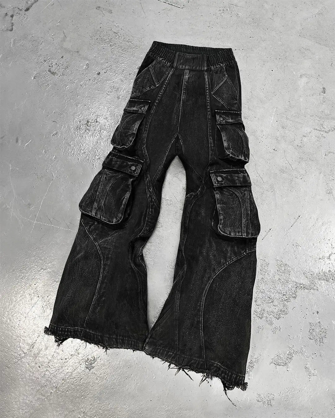 Hearujoy Harajuku Y2k Jeans Goth Hip Hop Pattern Oversized Pocket Ripped Black Baggy Jeans Casual New Mens Womens Denim Pants Streetwear