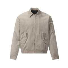 HEARUJOY  -  Casual High Street Mens Jacket Spring American College Lapel Solid Color Short Couple Coats Loose Tooling Windbreaker 2025 New
