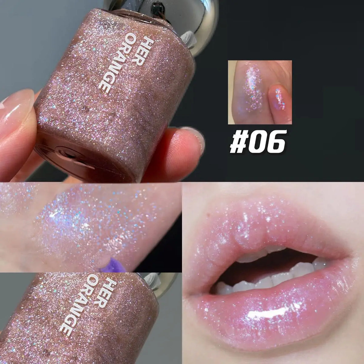 YICKYUE  -  Water Light Mirror Glitter Lip Gloss Pearlescent Fine Sparkling Liquid Lipstick Lasting Moisturizer Shimmer Gloss Lip Oil Makeup