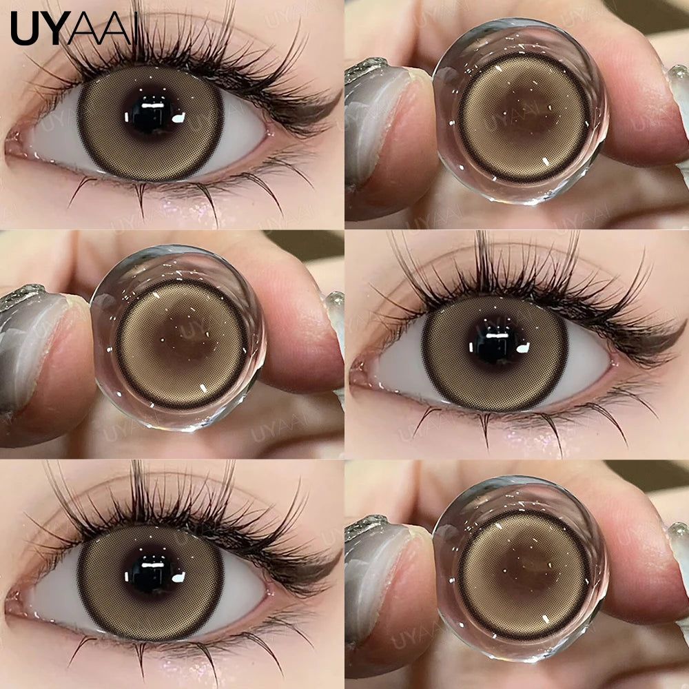YICKYUE  -  Colored Contact Beauty Blue Contacts Big Eyes Black Lens Makeup Green Lens Natural Brown Eye Lenses Cosmetics Red lens