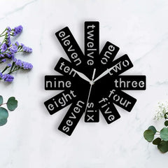YICKYUE  -  Acrylic Wall Clock With Digital Scale, Rectangular Splicing, Silent Home Wall Decoration, Modern Minimalist Style Clock