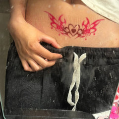 YICKYUE  -  8Pcs Set Sexy Succubus Temporary Tattoo Art Lasting Fake Tattoo for Woman Waist Sticker Hotwife Waterproof Tatuajes Temporales