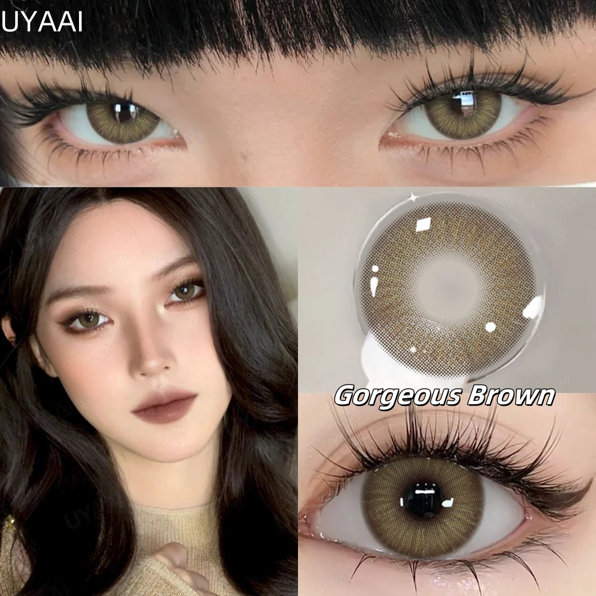 YICKYUE  -  2pcs/pair Yearly Colored Contact Lenses Natural Green Lens Fashion Pupils Beauty gray Contact Lenses for Eyes