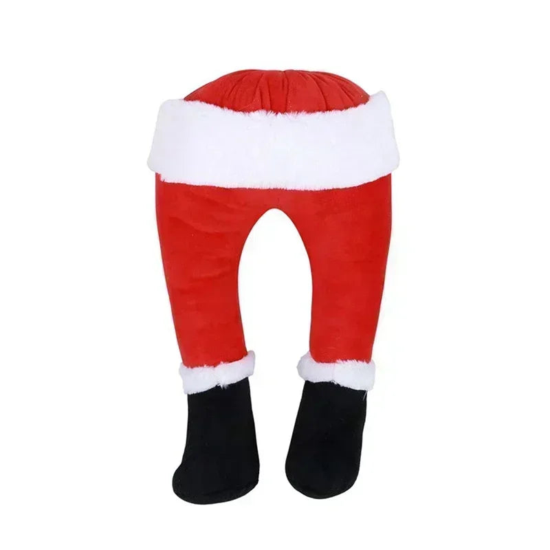 YICKYUE  -  Santa Claus Legs Christmas Tree Ornaments, Plush Elf Leg Hanging Decoration for Home Door, Holiday Xmas Party Decor Supplies
